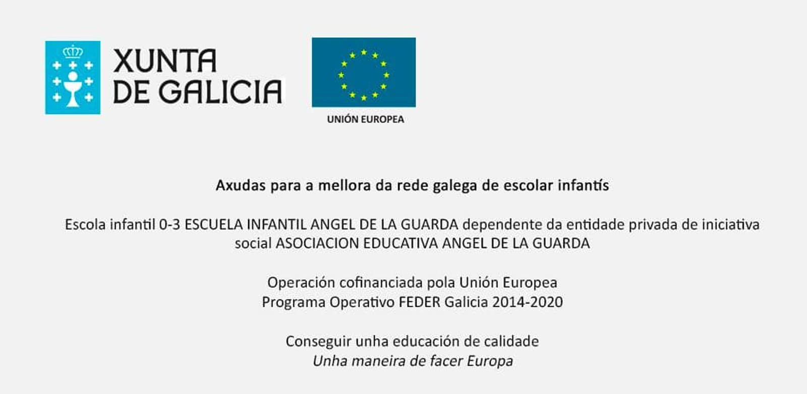 Axudas para a mellora da rede galega de escolas infantís